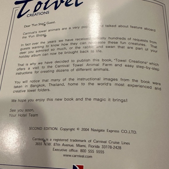 NEW Carnival Towel Creations 40 Designs Hardcover Gift Book - Picture 6 of 8